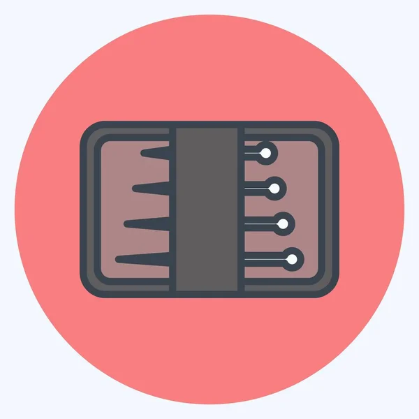 Icon Needles Pack Adecuado Para Símbolo Sastre Estilo Mate Color — Archivo Imágenes Vectoriales