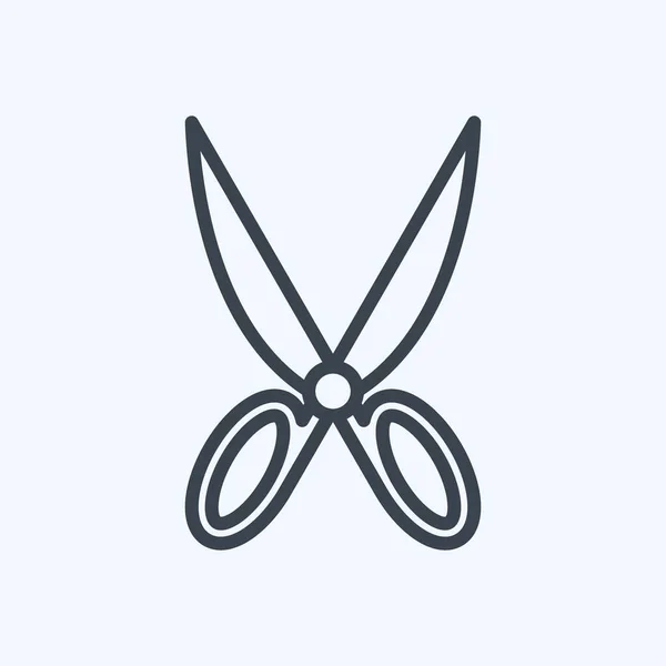 Icon Pair Scissors Suitable Tailor Symbol Glyph Style Simple Design — Stockvektor