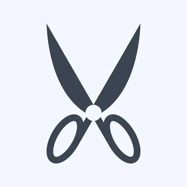 Icon Pair Scissors Suitable Tailor Symbol Glyph Style Simple Design — Vetor de Stock