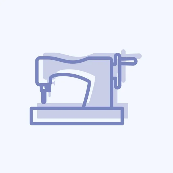 Ikon Old Style Machine Lämplig För Skräddarsydd Symbol Två Ton — Stock vektor