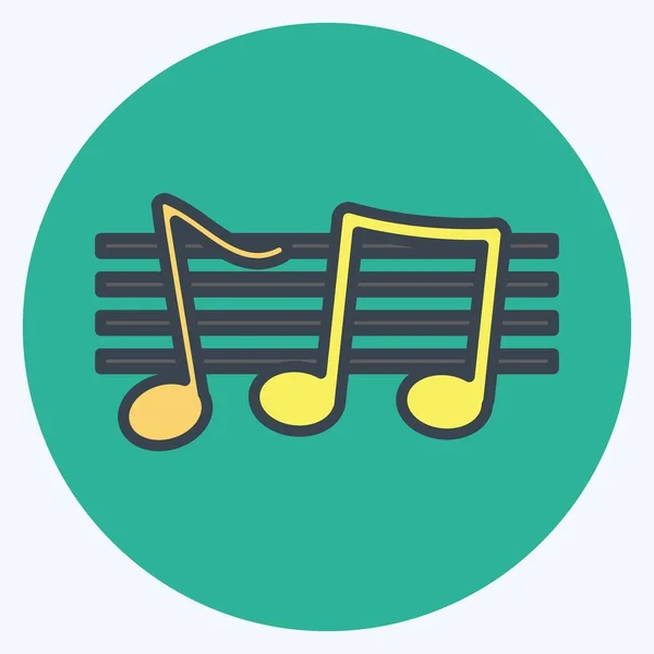 Μουσικό Προσωπικό Εικονιδίου Κατάλληλο Για Μουσικό Σύμβολο Χρώμα Ματ Στυλ — Διανυσματικό Αρχείο