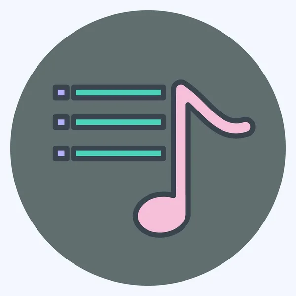 Opções Música Ícone Adequado Para Símbolo Música Estilo Companheiro Cor —  Vetores de Stock