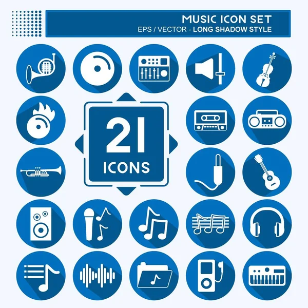 Müzik Simgesi Ayarları. Eğitim sembolü için uygun. Uzun gölge tarzı. Basit dizayn edilebilir. tasarım şablonu. Basit gösterim