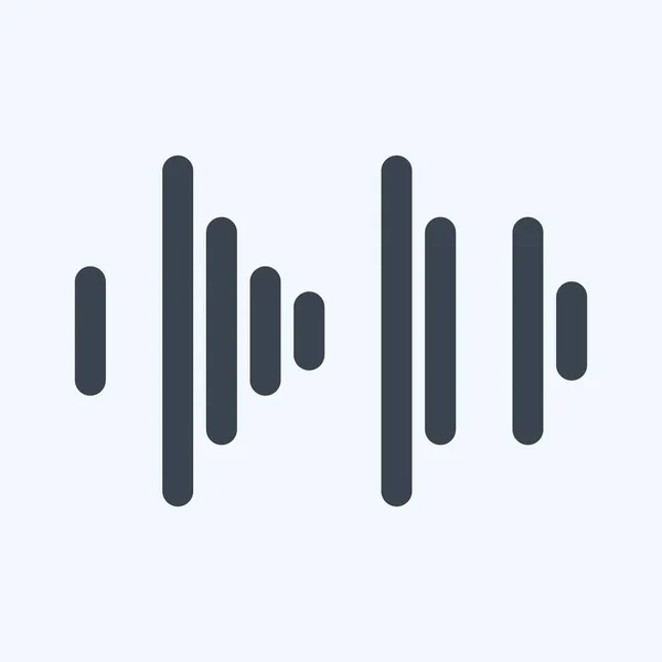 Icon Music Indicator Potrivite Pentru Simbolul Muzical Stilul Glifatic Design — Vector de stoc