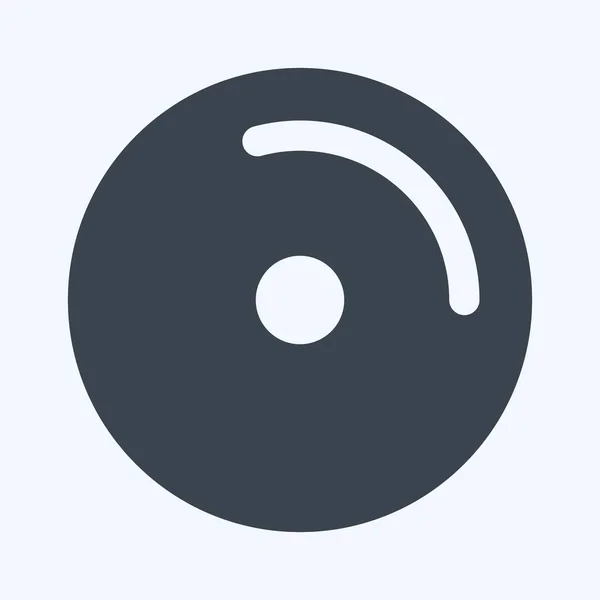 Icon Disc Suitable Music Symbol Glyph Style Simple Design Editable — Wektor stockowy