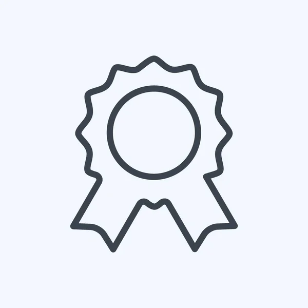 Ikonový Odznak Vhodné Pro Stranický Symbol Styl Čáry Jednoduchý Design — Stockový vektor