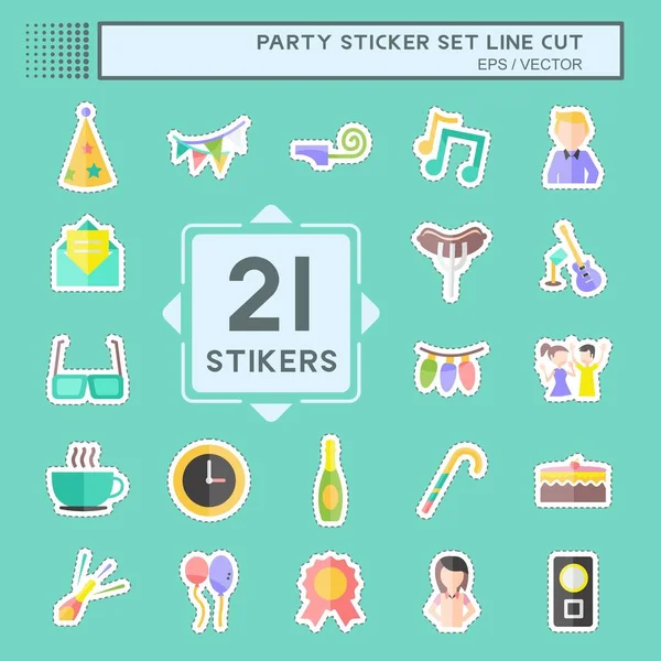 Parti çıkartması hattı kesildi. Eğitim sembolü için uygun. Basit dizayn edilebilir. tasarım şablonu. Basit gösterim