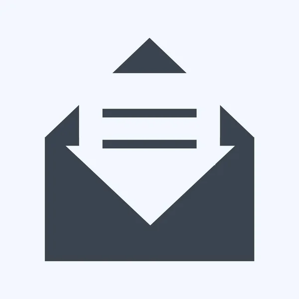 Icon Invitation Suitable Party Symbol Glyph Style Simple Design Editable — Stockvektor