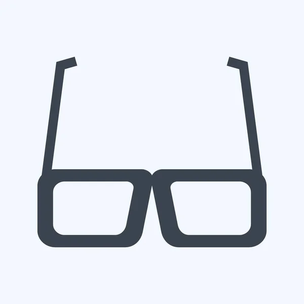 Óculos Ícone Apropriado Para Símbolo Partido Estilo Glifo Design Simples — Vetor de Stock
