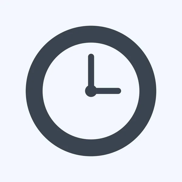 Icon Clock Suitable Party Symbol Glyph Style Simple Design Editable — Image vectorielle