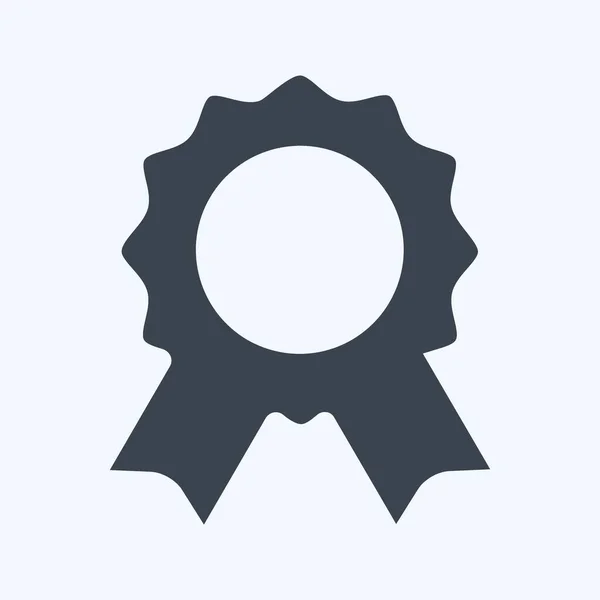 Ikonový Odznak Vhodné Pro Stranický Symbol Styl Glyfu Jednoduchý Design — Stockový vektor