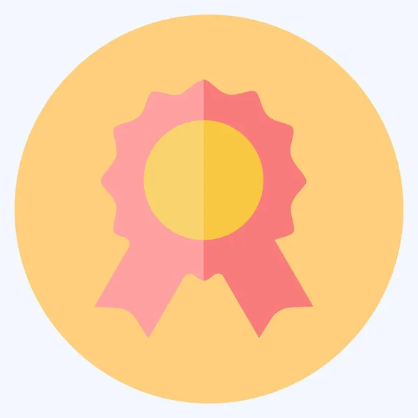 Icon Badge Suitable Party Symbol Flat Style Simple Design Editable — Archivo Imágenes Vectoriales