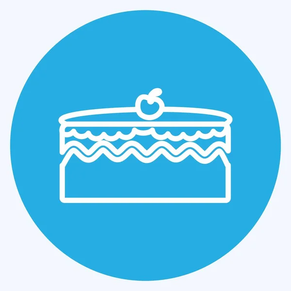Symbolkuchen Geeignet Für Parteisymbole Blaue Augen Einfaches Design Editierbar Designvorlagenvektor — Stockvektor