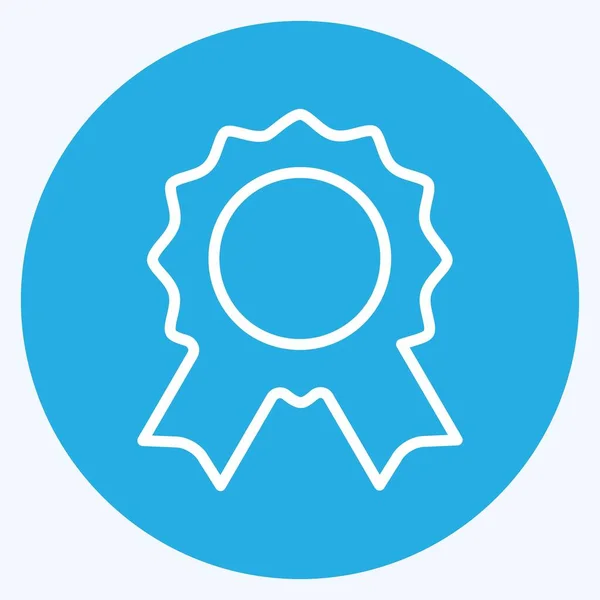 Ikonový Odznak Vhodné Pro Stranický Symbol Stylu Modrých Očí Jednoduchý — Stockový vektor