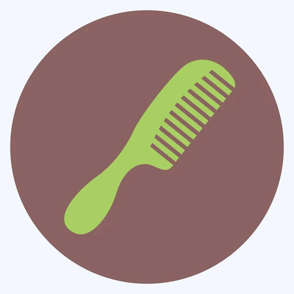 Icon Comb Suitable Beauty Care Symbol Color Mate Style Simple — Vector de stock