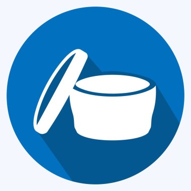 Simge kreması. Güzellik sembolü için uygun. Uzun gölge tarzı. Basit dizayn edilebilir. tasarım şablonu. Basit gösterim