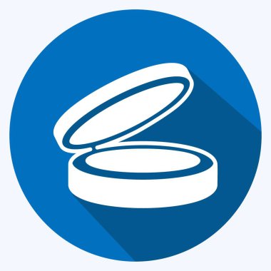 Simge Blushon. Güzellik sembolü için uygun. Uzun gölge tarzı. Basit dizayn edilebilir. tasarım şablonu. Basit gösterim