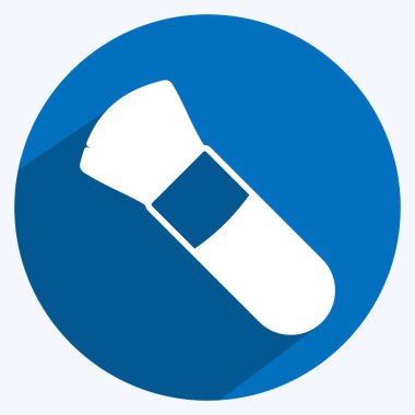 Güzellik sembolü için uygun simge Blushon Fırça 1. Uzun gölge tarzı. Basit dizayn edilebilir. tasarım şablonu. Basit gösterim