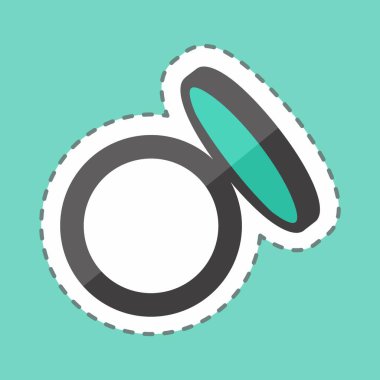 Etiket izi Shades 'i kesti. Güzellik sembolü için uygun. Basit dizayn edilebilir. tasarım şablonu. Basit gösterim