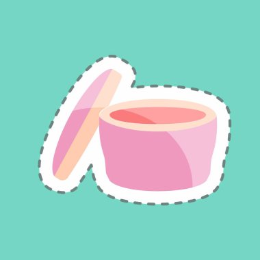 Çıkartma çizgisi Cream 'i kesti. Güzellik sembolü için uygun. Basit dizayn edilebilir. tasarım şablonu. Basit gösterim