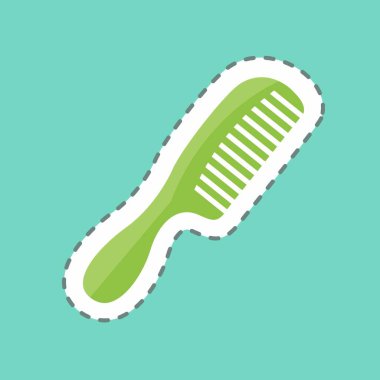 Çıkartma çizgisi tarak kesti. Güzellik sembolü için uygun. Basit dizayn edilebilir. tasarım şablonu. Basit gösterim