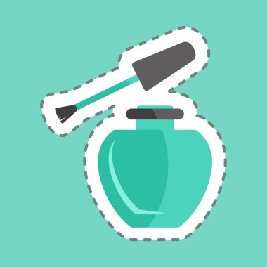 Çıkartma çizgisi, oje sürerken kesilmiş. Güzellik sembolü için uygun. Basit dizayn edilebilir. tasarım şablonu. Basit gösterim