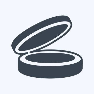 Simge Blushon. Güzellik sembolü için uygun. Kabartma tarzı. Basit dizayn edilebilir. tasarım şablonu. Basit gösterim