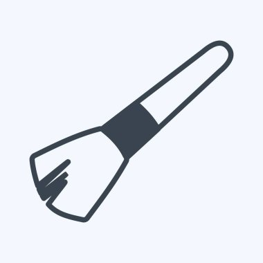 Icon Blushon Fırça 2 güzellik sembolü için uygundur. Kabartma tarzı. Basit dizayn edilebilir. tasarım şablonu. Basit gösterim