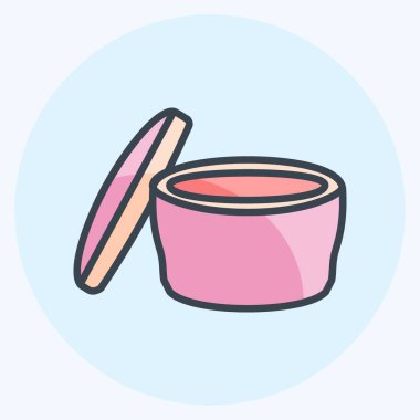 Simge kreması. Güzellik sembolü için uygun. Düz stil. Basit dizayn edilebilir. tasarım şablonu. Basit gösterim