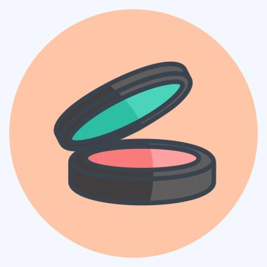 Simge Blushon. Güzellik sembolü için uygun. Düz stil. Basit dizayn edilebilir. tasarım şablonu. Basit gösterim