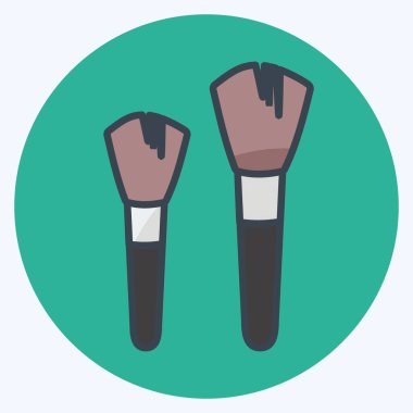 Simge Utangaç Fırçaları. Güzellik sembolü için uygun. Düz stil. Basit dizayn edilebilir. tasarım şablonu. Basit gösterim