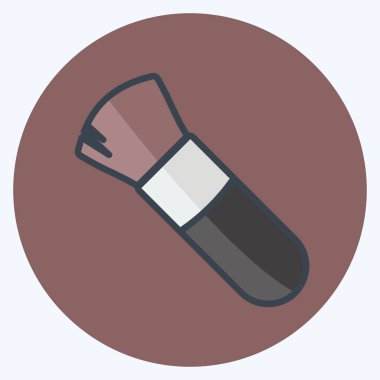 Güzellik sembolü için uygun simge Blushon Fırça 1. Düz stil. Basit dizayn edilebilir. tasarım şablonu. Basit gösterim