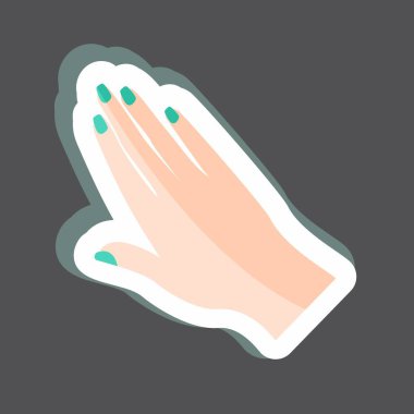 Eline çivi cilası sürdüm. Güzellik sembolü için uygun. Basit dizayn edilebilir. tasarım şablonu. Basit gösterim