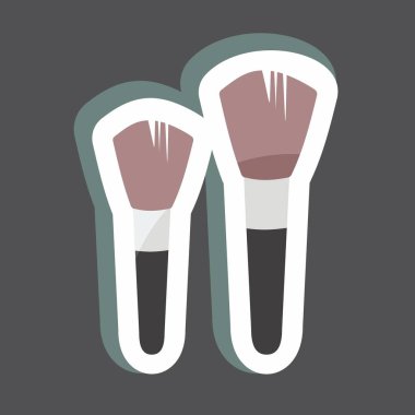Çıkartma Utangaç Fırçaları. Güzellik sembolü için uygun. Basit dizayn edilebilir. tasarım şablonu. Basit gösterim