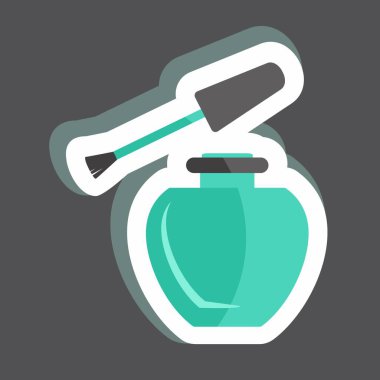 Tırnak cilası süren çıkartma. Güzellik sembolü için uygun. Basit dizayn edilebilir. tasarım şablonu. Basit gösterim