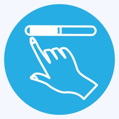 Icon Nail Filer. Güzellik sembolü için uygun. Mavi gözlü. Basit dizayn edilebilir. tasarım şablonu. Basit gösterim