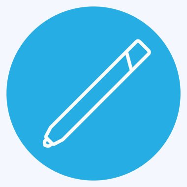 Simge dudaklı kalemler. Güzellik sembolü için uygun. Mavi gözlü. Basit dizayn edilebilir. tasarım şablonu. Basit gösterim