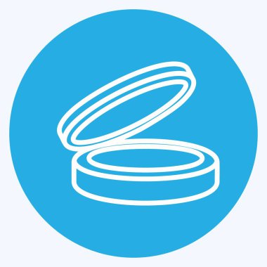 Simge Blushon. Güzellik sembolü için uygun. Mavi gözlü. Basit dizayn edilebilir. tasarım şablonu. Basit gösterim