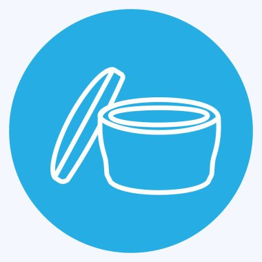 Simge kreması. Güzellik sembolü için uygun. Mavi gözlü. Basit dizayn edilebilir. tasarım şablonu. Basit gösterim