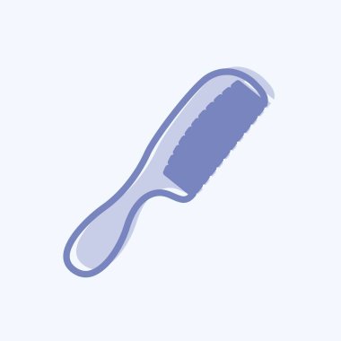 Simge Tarağı. Güzellik sembolü için uygun. İki ton stili. Basit dizayn edilebilir. tasarım şablonu. Basit gösterim