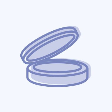 Simge Blushon. Güzellik sembolü için uygun. İki ton stili. Basit dizayn edilebilir. tasarım şablonu. Basit gösterim