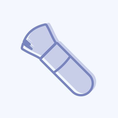 Güzellik sembolü için uygun simge Blushon Fırça 1. İki ton stili. Basit dizayn edilebilir. tasarım şablonu. Basit gösterim