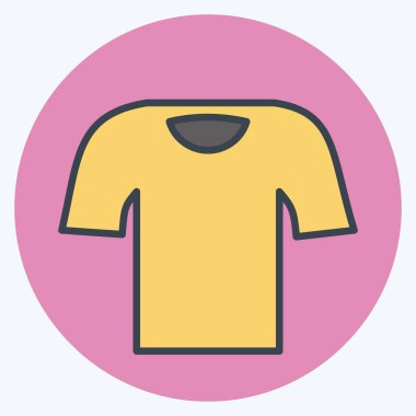 Icon tişörtü. Erkekler için aksesuar sembolü. renk arkadaşı stili. Basit dizayn edilebilir. tasarım şablonu. Basit gösterim