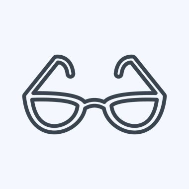 Simge okuma gözlüğü. Erkekler için aksesuar sembolü. Sıra tarzı. Basit dizayn edilebilir. tasarım şablonu. Basit gösterim