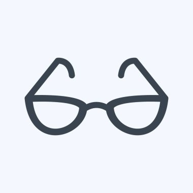 Simge okuma gözlüğü. Erkekler için aksesuar sembolü. Kabartma tarzı. Basit dizayn edilebilir. tasarım şablonu. Basit gösterim