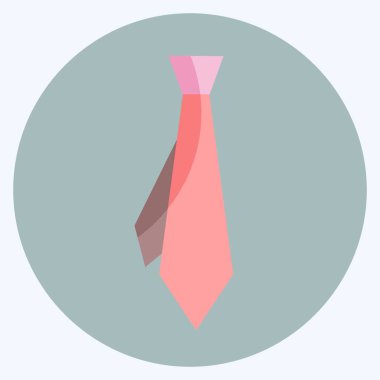 Simge kravatı. Erkekler için aksesuar sembolü. Düz stil. Basit dizayn edilebilir. tasarım şablonu. Basit gösterim