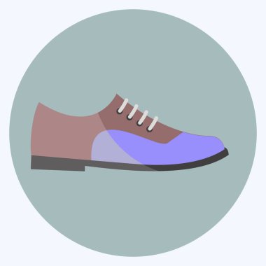 Simge Resmi Ayakkabılar. Erkekler için aksesuar sembolü. Düz stil. Basit dizayn edilebilir. tasarım şablonu. Basit gösterim