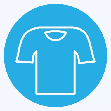 Icon tişörtü. Erkekler için aksesuar sembolü. Mavi gözlü. Basit dizayn edilebilir. tasarım şablonu. Basit gösterim