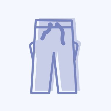 İkon Pantolon. Erkekler için aksesuar sembolü. İki ton stili. Basit dizayn edilebilir. tasarım şablonu. Basit gösterim