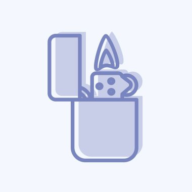 Simge Çakmağı. Erkekler için aksesuar sembolü. İki ton stili. Basit dizayn edilebilir. tasarım şablonu. Basit gösterim